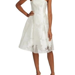 AMSALE - LW166 - Rose Fil-coupé Dress - Ivory - Size 12 New NWT